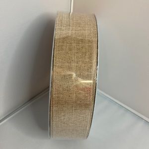50 Yards Members Mark Tan Wired Ribbon.